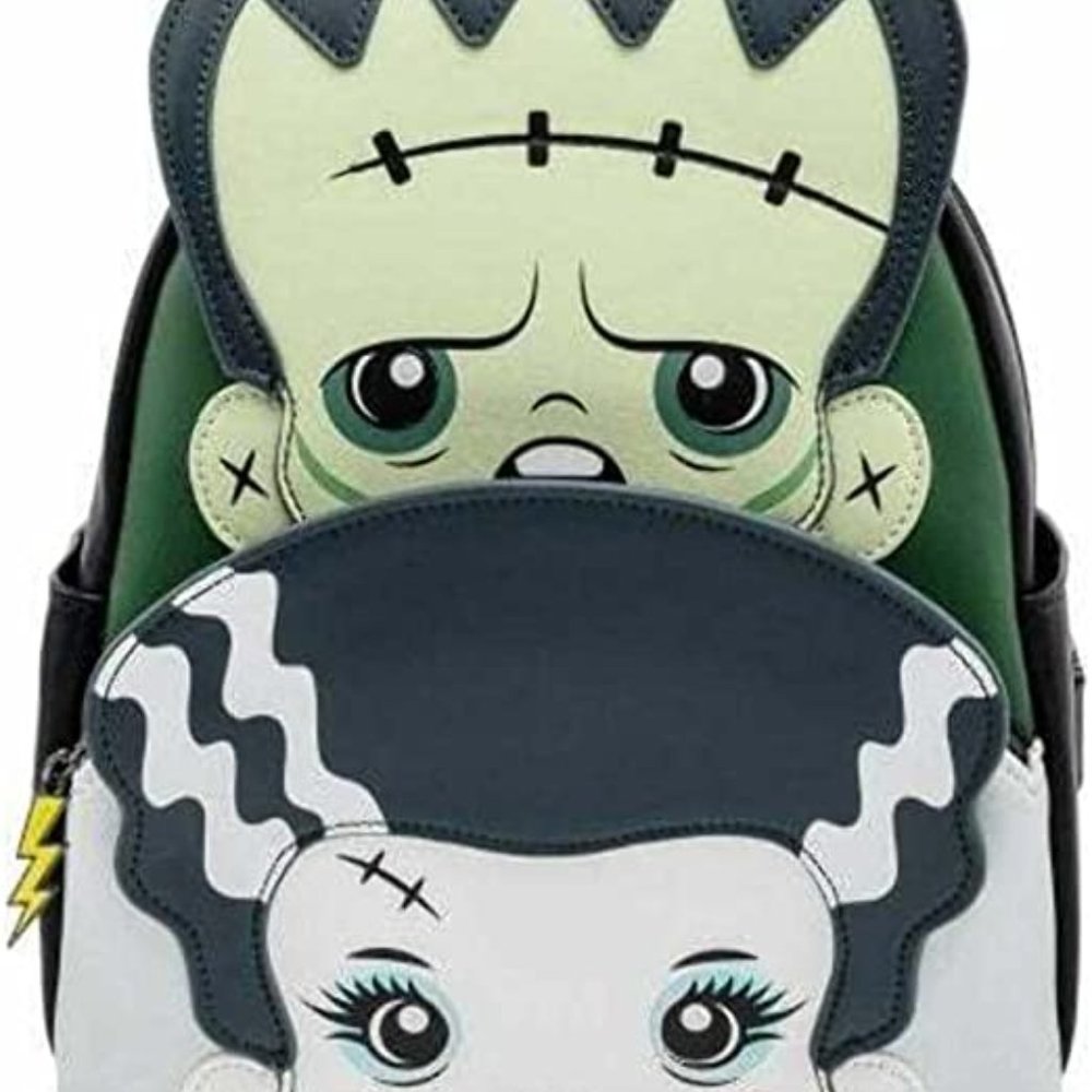 Loungefly Universal Monsters Frankie and Bride Cosplay Mini Backpack